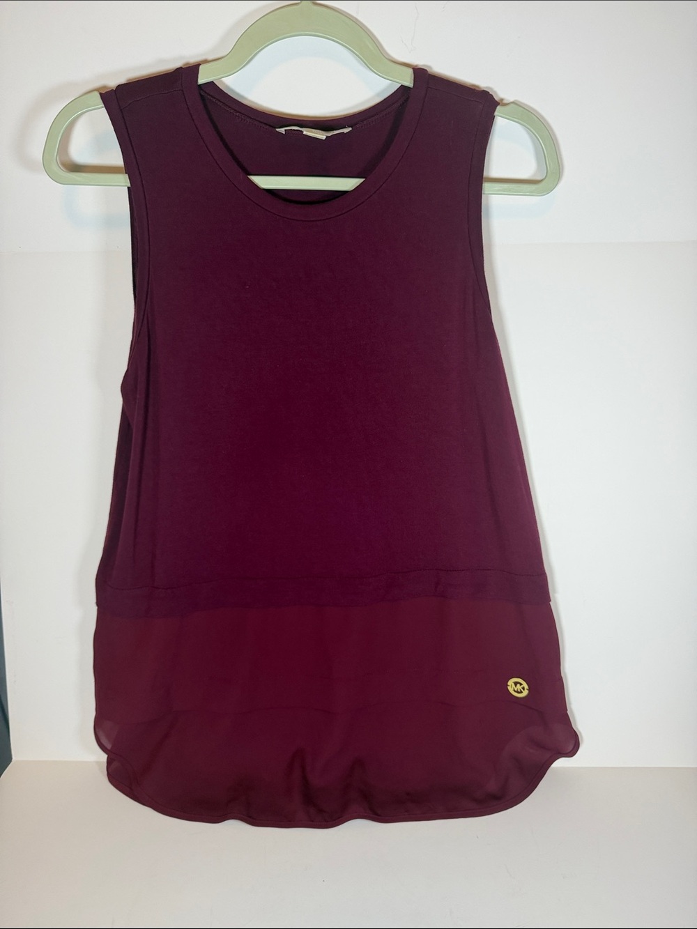 Michael Kors Sleeveless Tank Top in Deep Wine